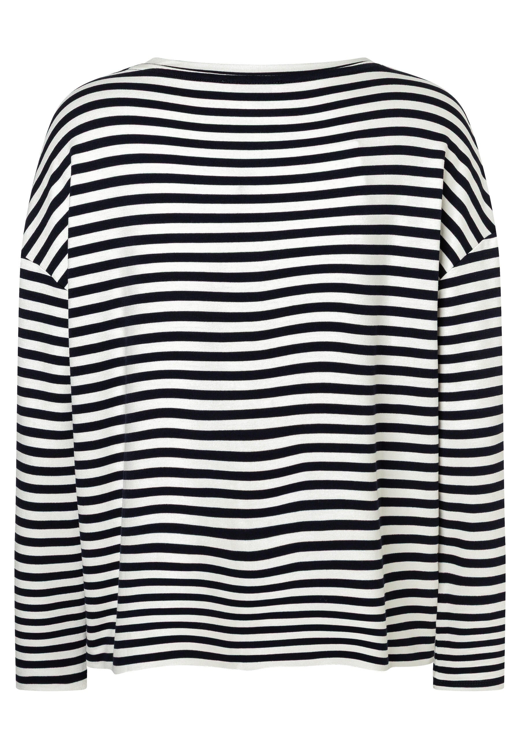 Langarmshirt aus Viskose - 2375 - Blau