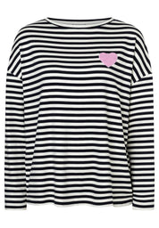 Langarmshirt aus Viskose - 2375 - Blau