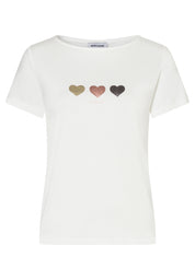 T-Shirt aus Baumwollmix - 0041 - Weiß