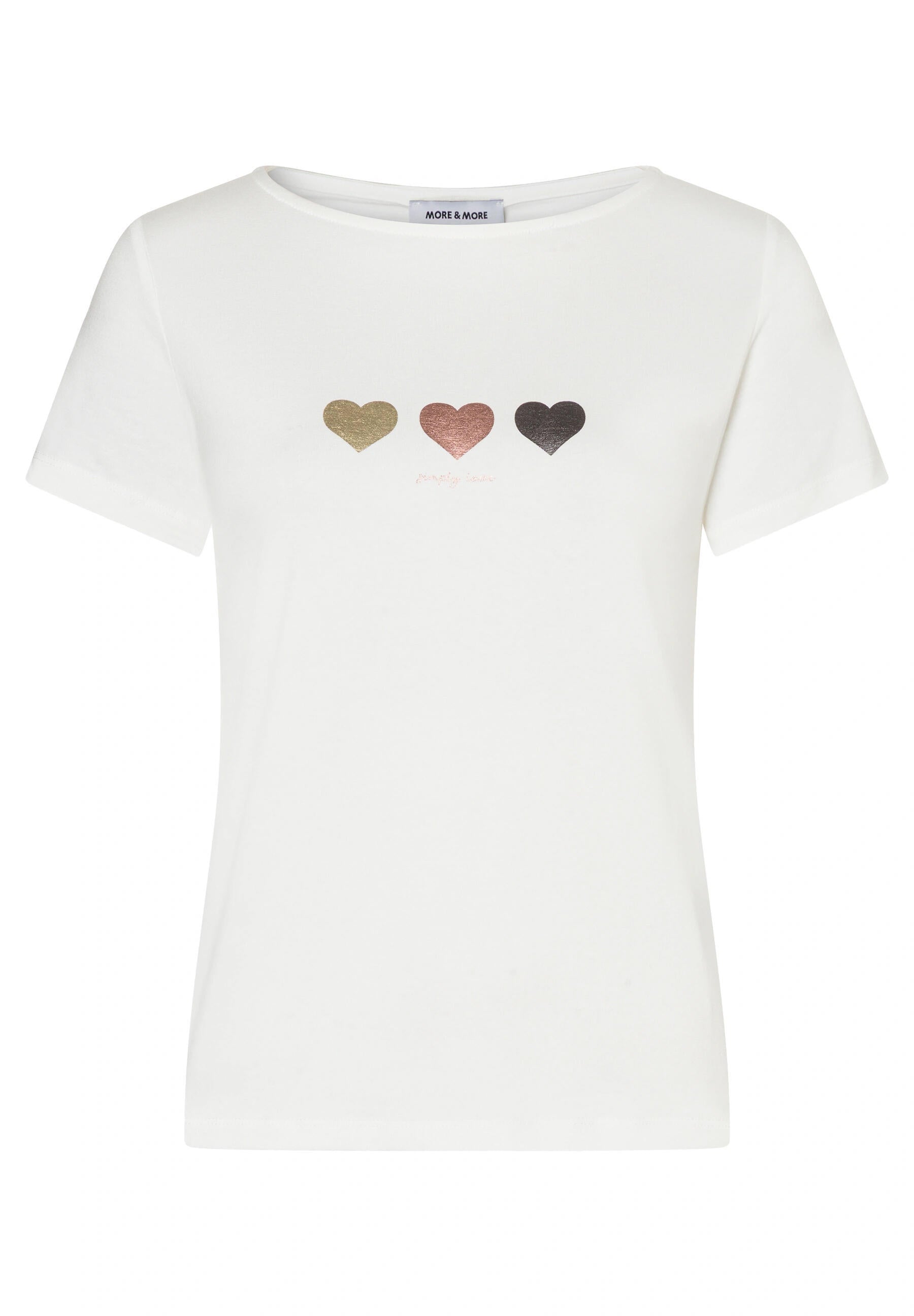 T-Shirt aus Baumwollmix - 0041 - Weiß