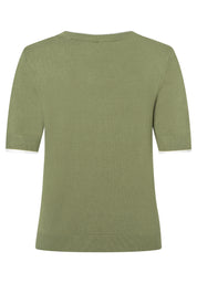 Strick-T-Shirt aus Viskosemix - 0623 - Grün