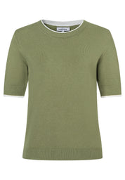 Strick-T-Shirt aus Viskosemix - 0623 - Grün