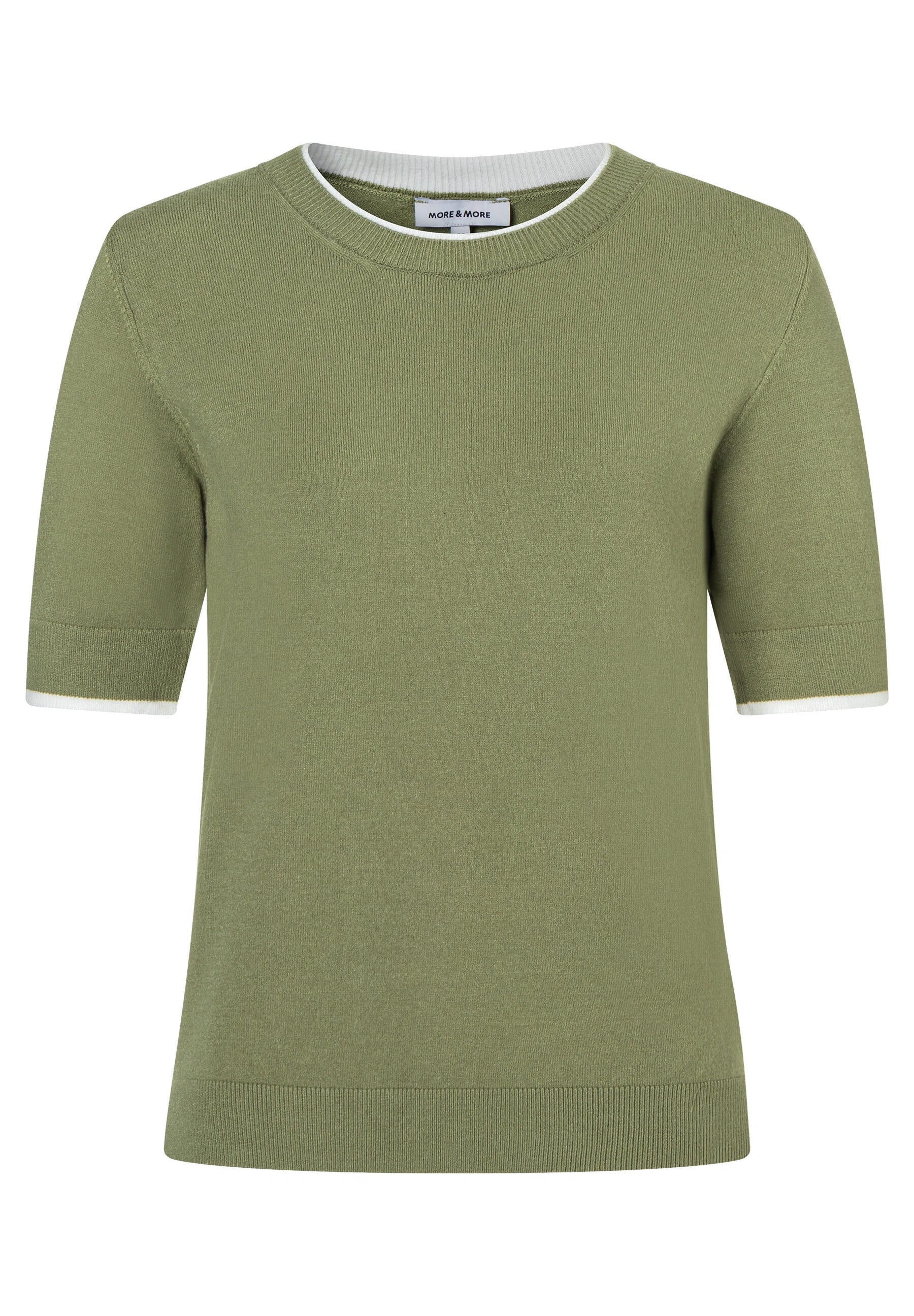 Strick-T-Shirt aus Viskosemix - 0623 - Grün