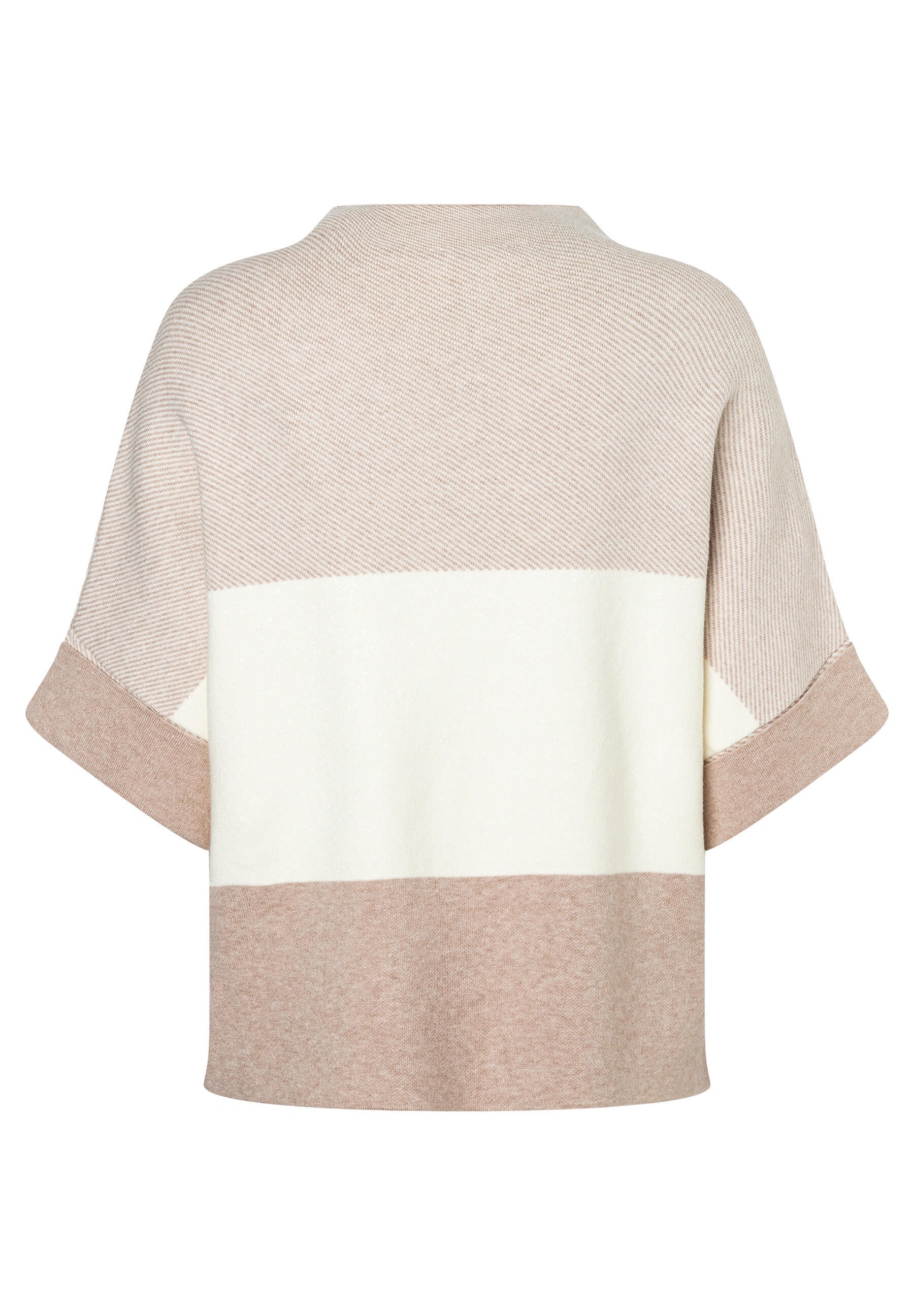 Strick-T-Shirt aus Viskosemix - 2214 - Beige