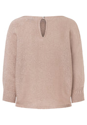 Strickpullover mit U-Boot-Ausschnitt - 0214 - Beige