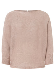 Strickpullover mit U-Boot-Ausschnitt - 0214 - Beige