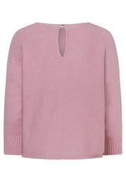 Strickpullover mit U-Boot-Ausschnitt - 0825 - Rosa