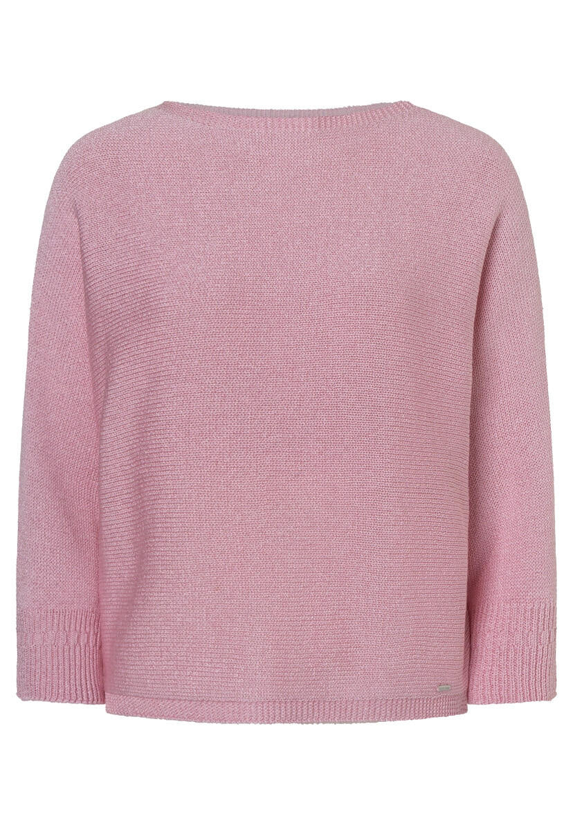 Strickpullover mit U-Boot-Ausschnitt - 0825 - Rosa