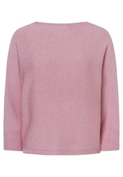 Strickpullover mit U-Boot-Ausschnitt - 0825 - Rosa