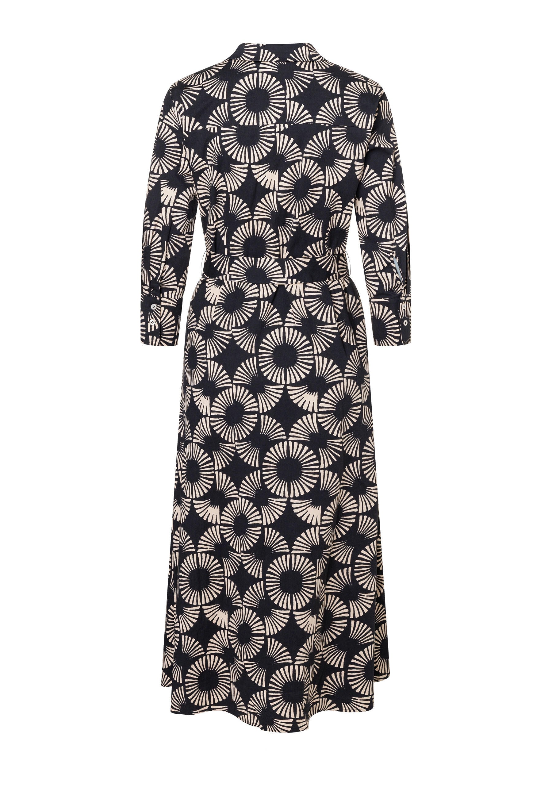 Hemdblusenkleid Maxi aus Baumwolle - 2790 - Blau