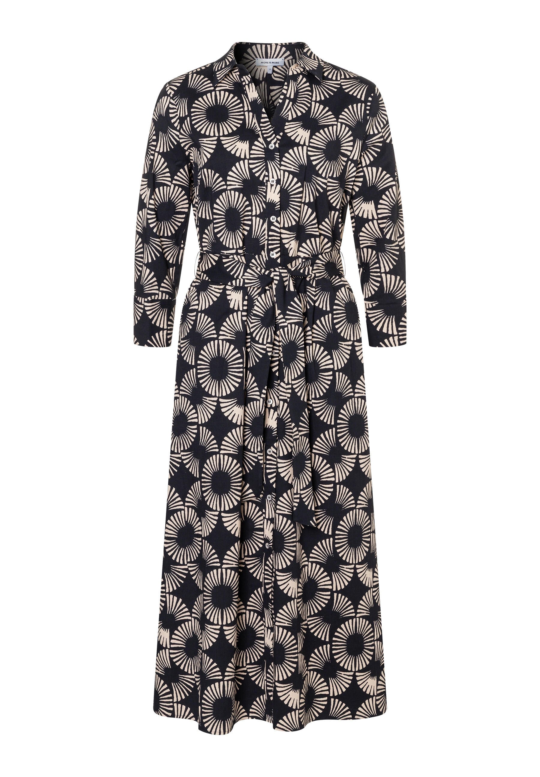 Hemdblusenkleid Maxi aus Baumwolle - 2790 - Blau