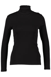 Feiner Rollkragenpullover - 9999-GREY/BLACK - Schwarz