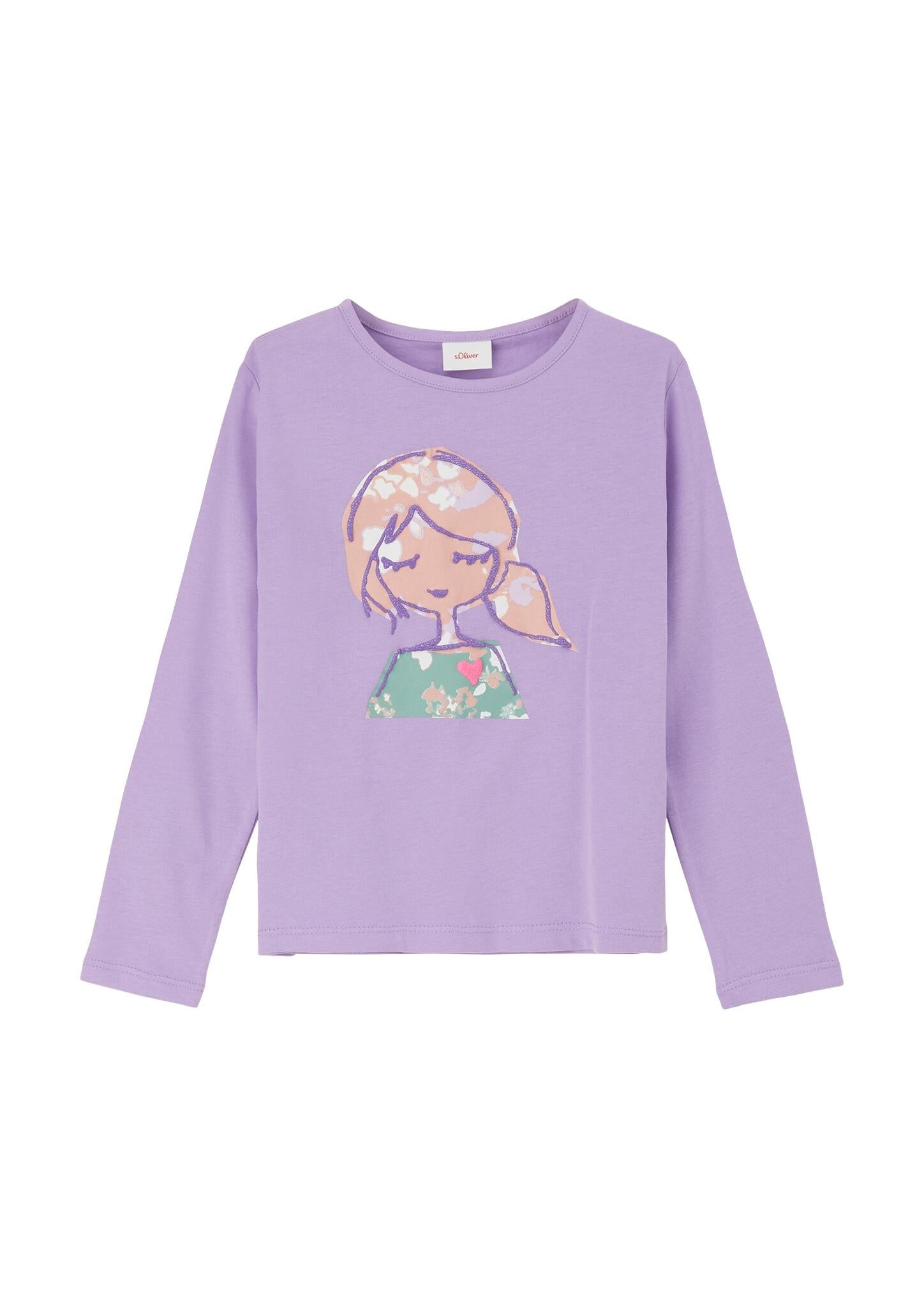 Longsleeve mit Print - 47D1-LILAC/PINK - Violett