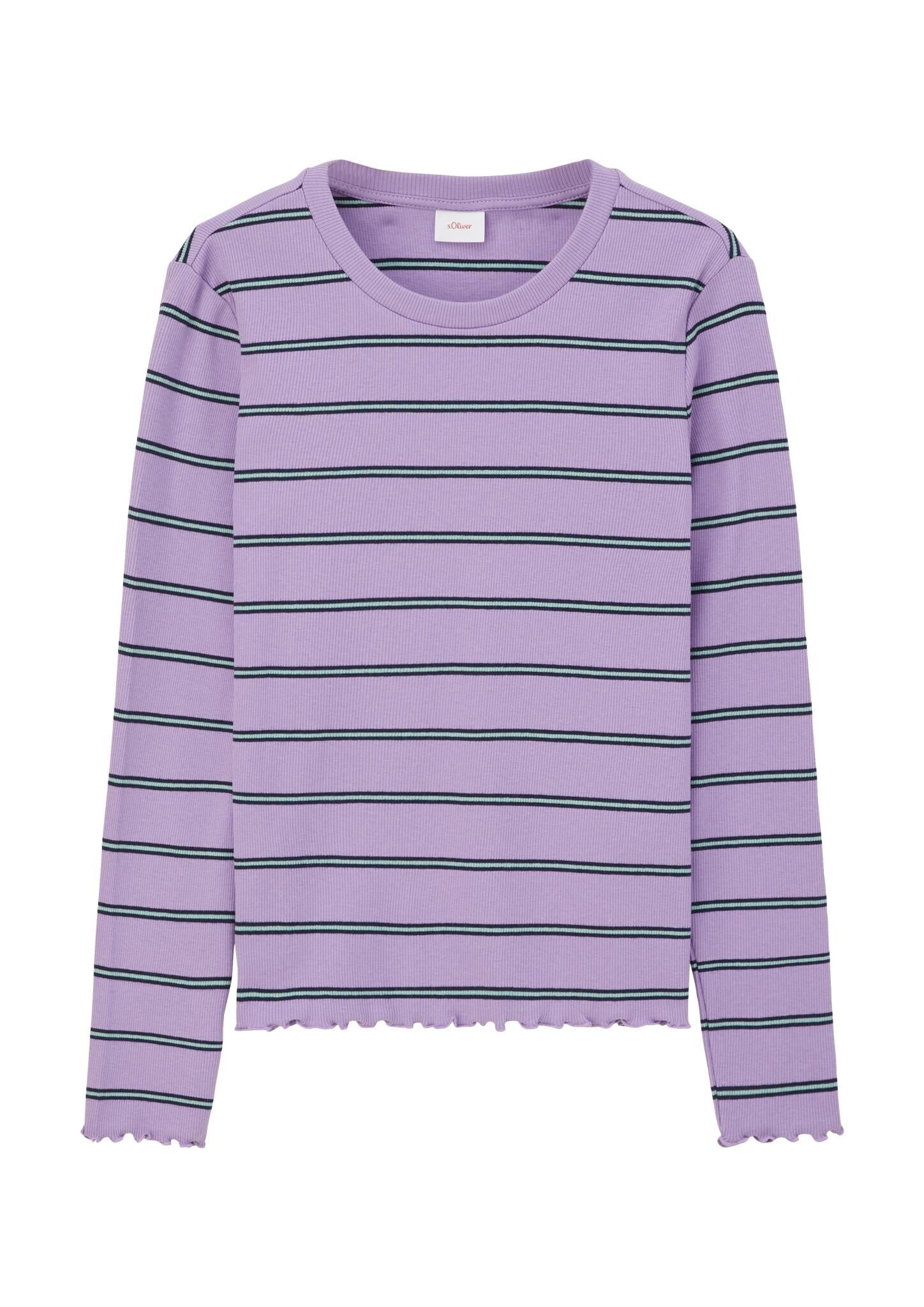 Longsleeve Gestreift - 47G1-LILAC/PINK - Violett