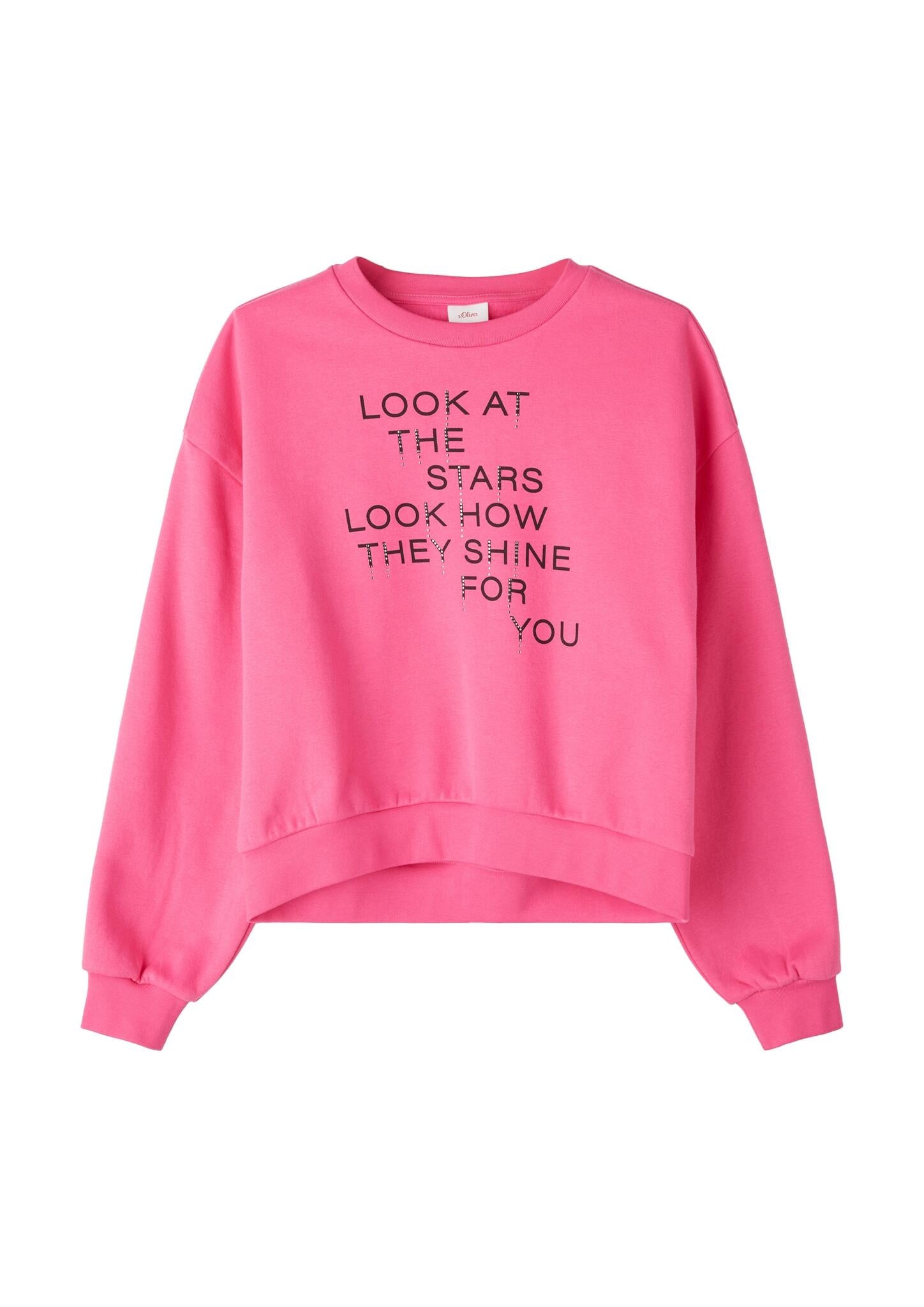 Sweatshirt mit Schriftzug - 4424-LILAC/PINK - Pink