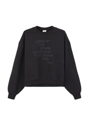 Sweatshirt mit Schriftzug - 9999-GREY/BLACK - Schwarz