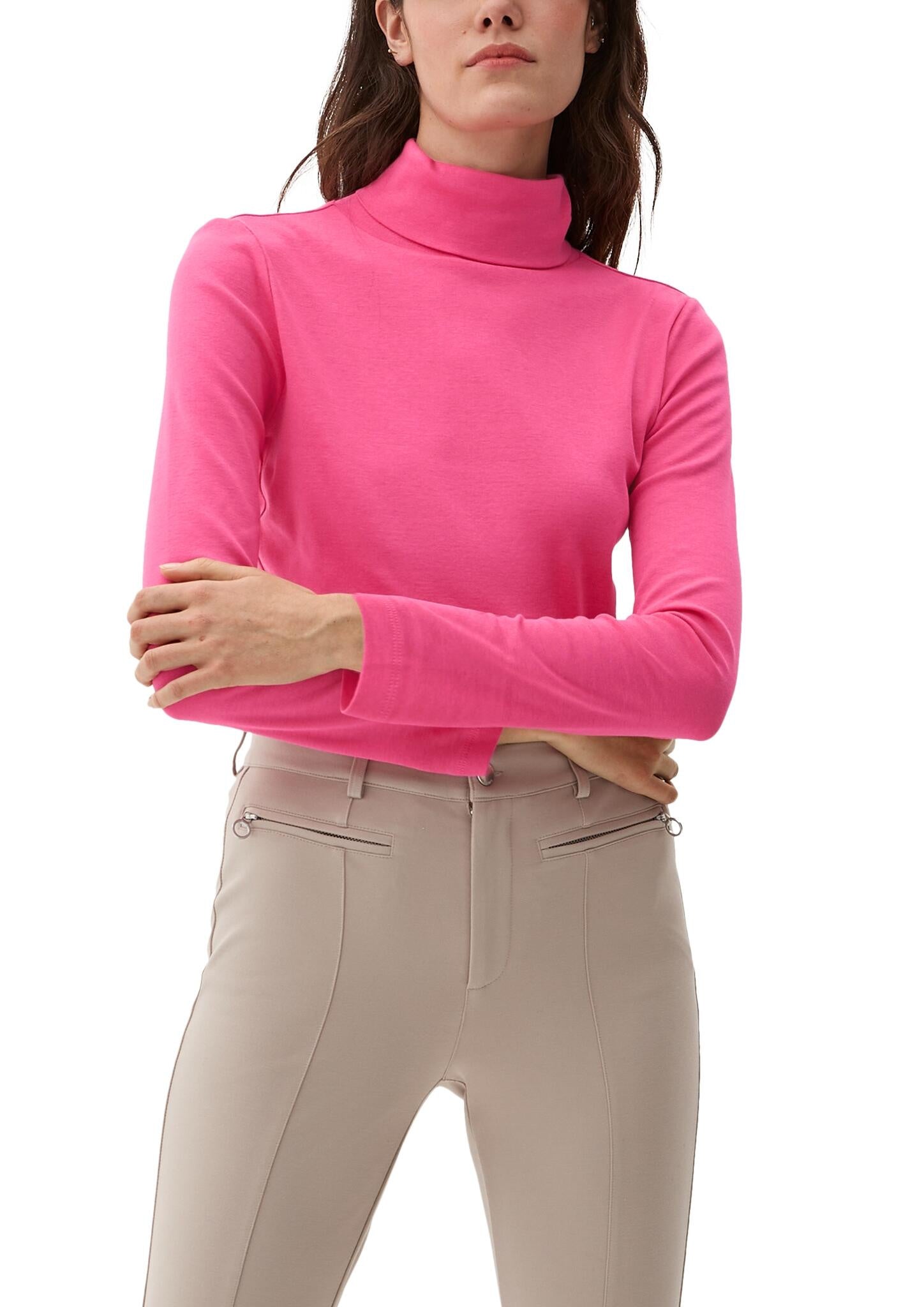 Longsleeve mit Rippstruktur - 4424-LILAC/PINK - Pink