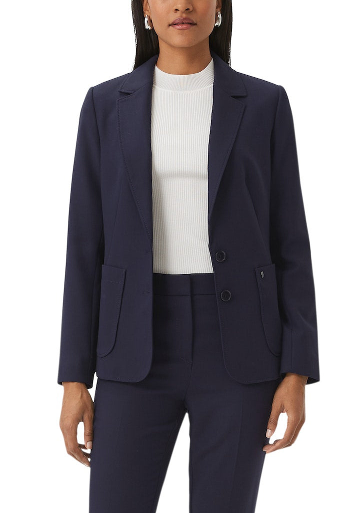 Blazer mit aufgesetzten Taschen - 5976-BLUE - Blau