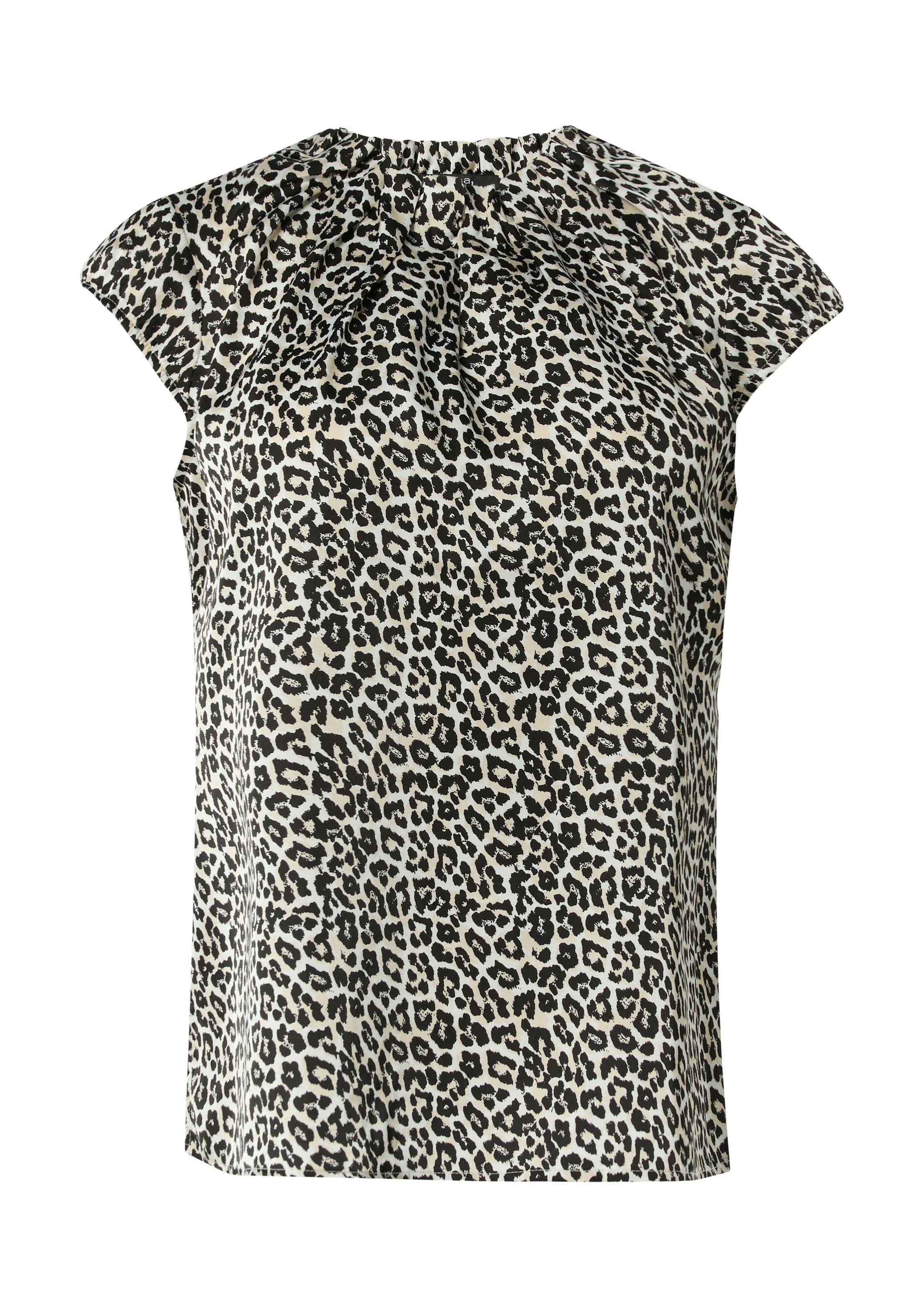 Bluse mit Leoparden-Muster - 81A1-BROWN - Mehrfarbig