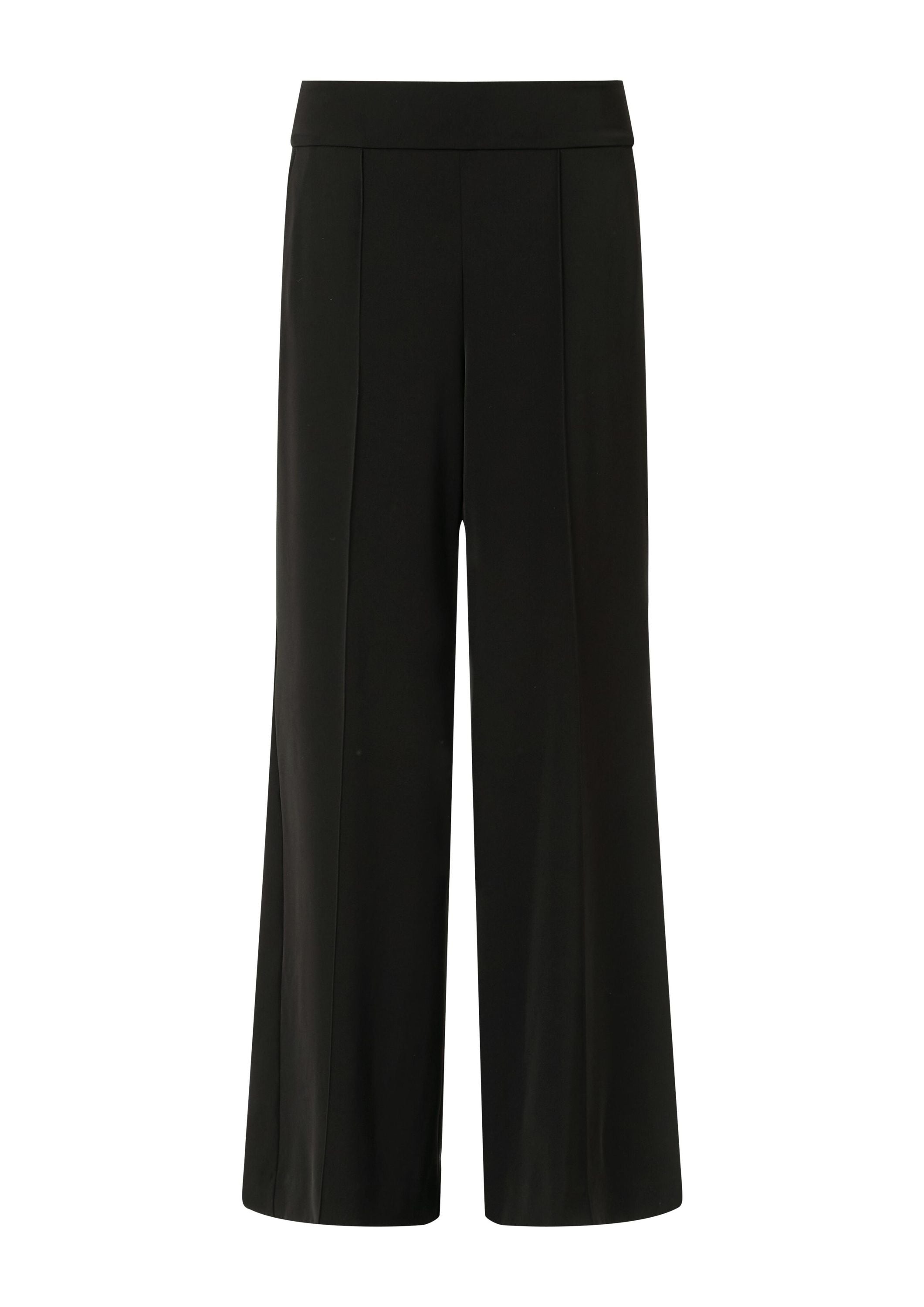 Wide Leg Hose - 9999-GREY/BLACK - Schwarz