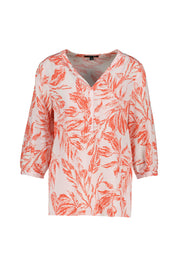 Schlupfbluse aus Viskose - 40A5-LILAC/PINK - Rot