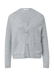 Strickjacke aus Wollmix - 92W2-GREY/BLACK - Grau