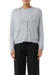 Strickjacke aus Wollmix - 92W2-GREY/BLACK - Grau