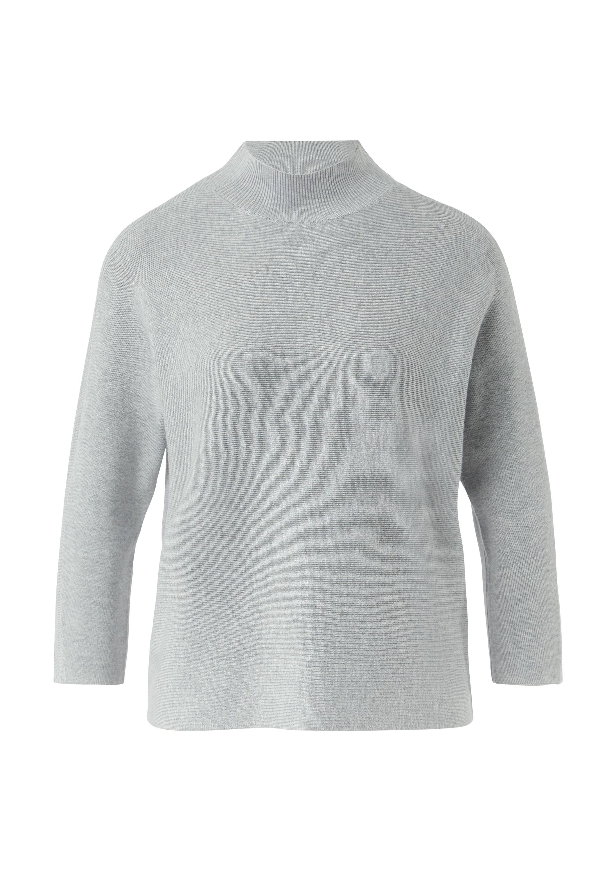 Strickpullover aus Viskosemix - 92W2-GREY/BLACK - Grau