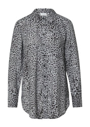 Longbluse aus Viskose - 99A0-GREY/BLACK - Grau
