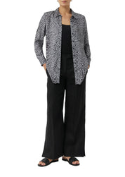Longbluse aus Viskose - 99A0-GREY/BLACK - Grau