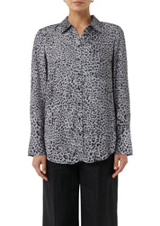 Longbluse aus Viskose - 99A0-GREY/BLACK - Grau