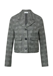 Blazerjacke mit aufgesetzten Taschen - 99N9-GREY/BLACK - Grau