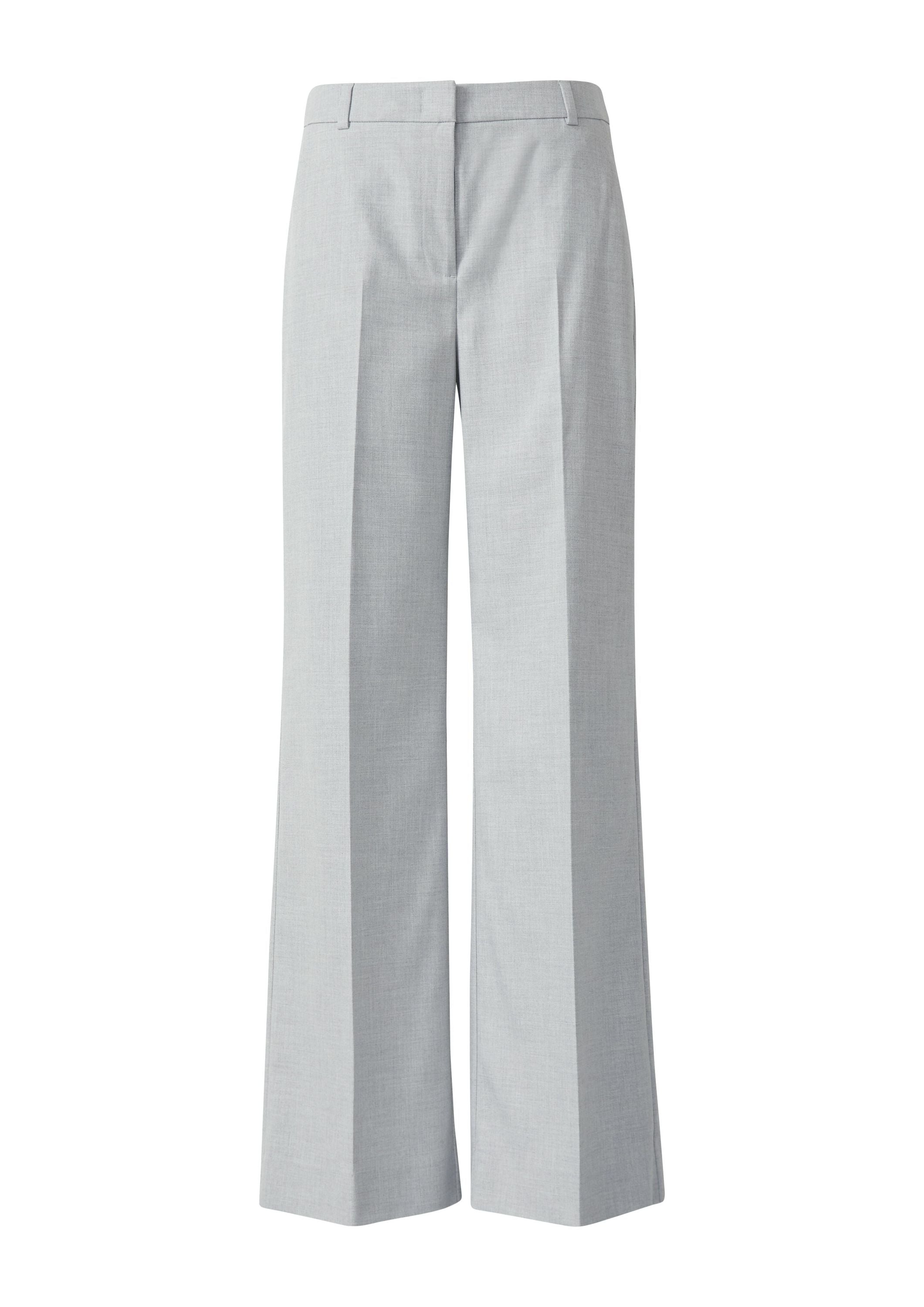 Bügelfaltenhose Wide Leg - 90W9-GREY/BLACK - Grau