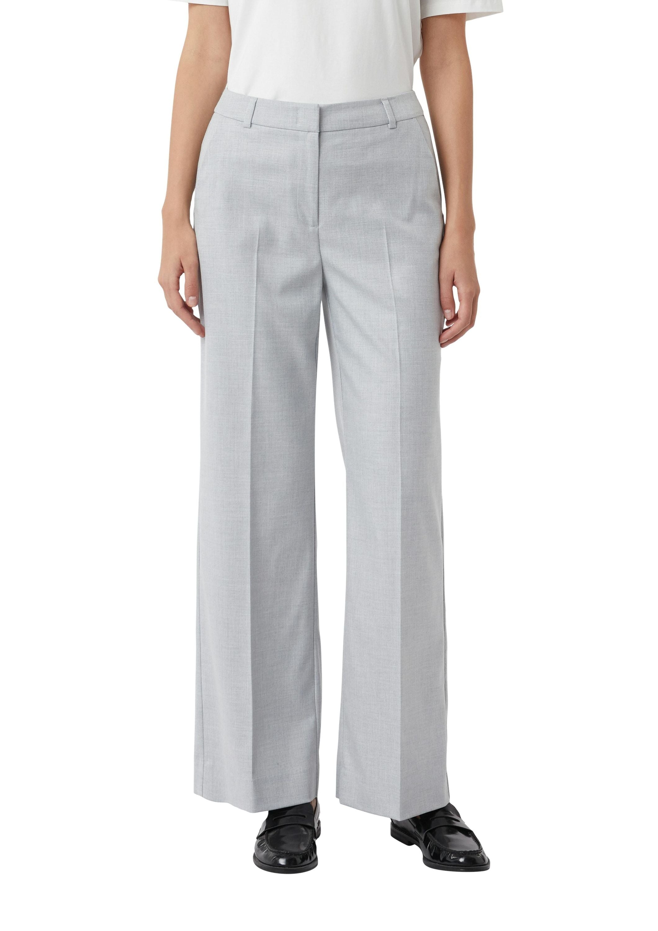Bügelfaltenhose Wide Leg - 90W9-GREY/BLACK - Grau