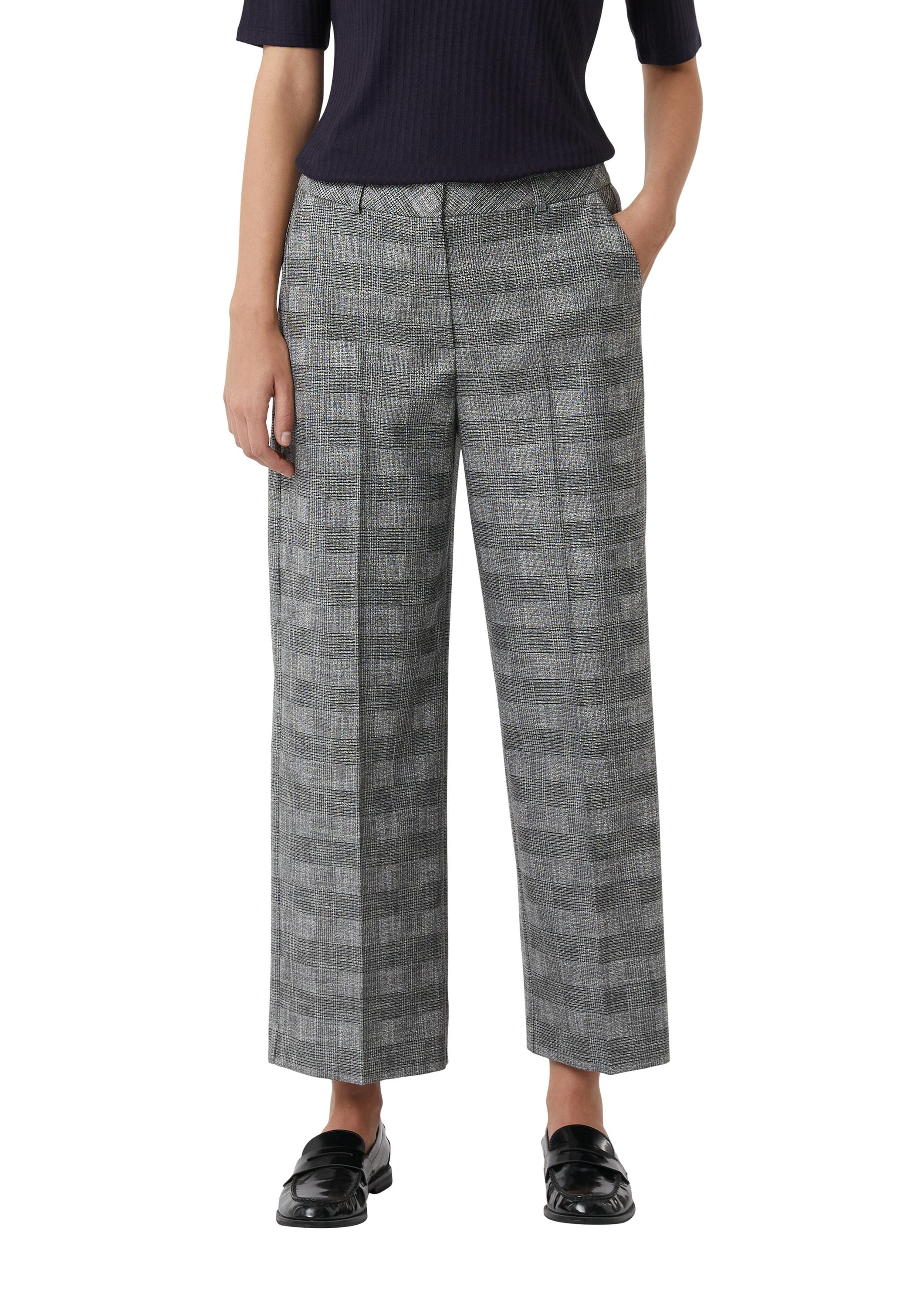 Hose kariert Wide Leg - 99N9-GREY/BLACK - Grau