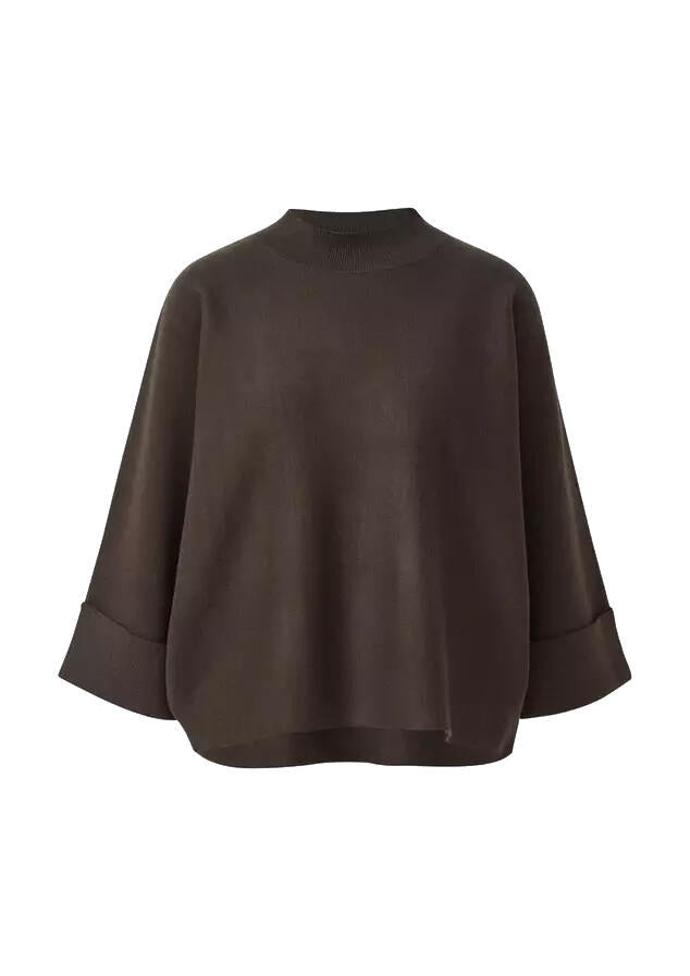 Strickpullover aus Viskosemix - 8940-BROWN - Braun