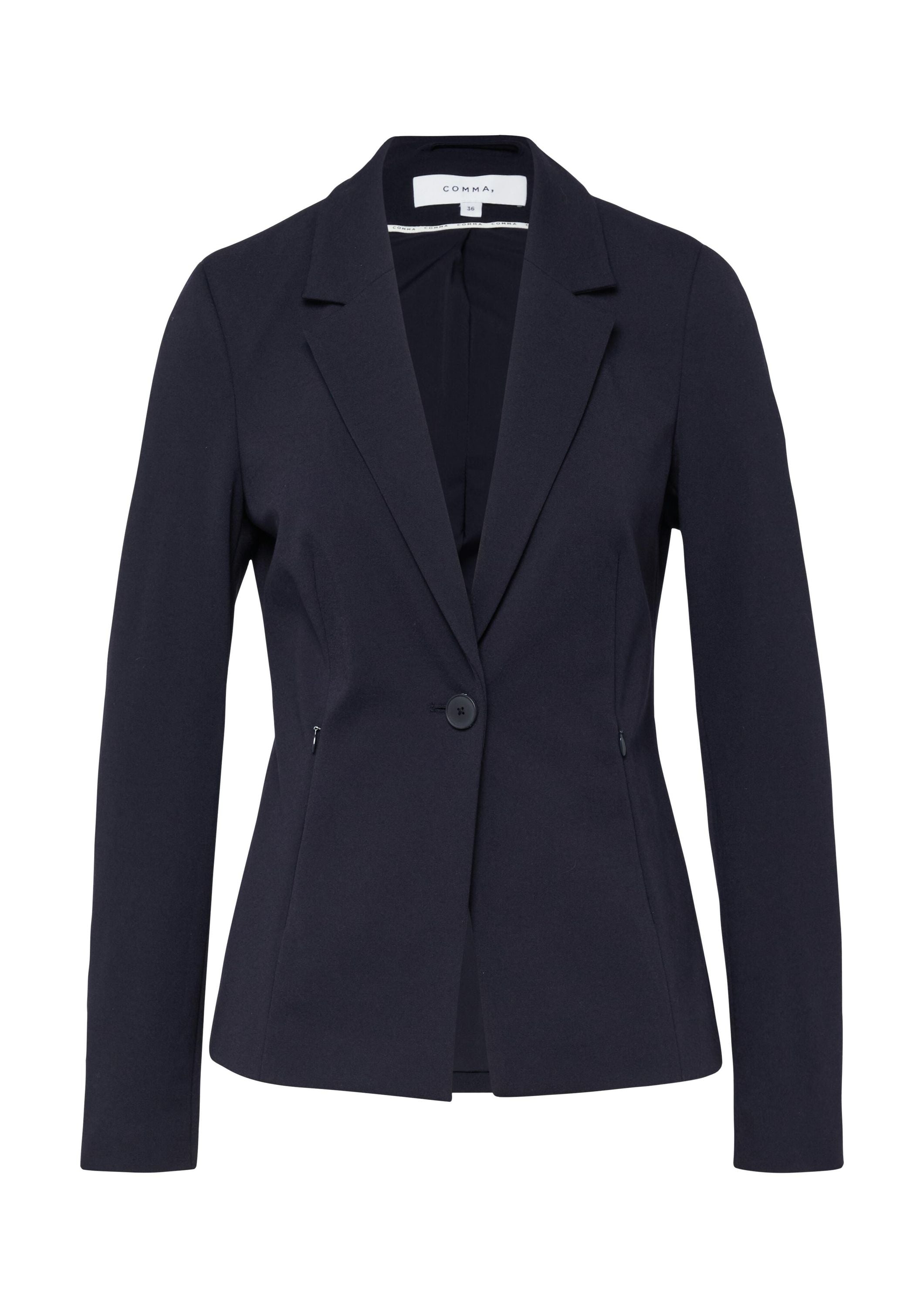 Blazer Regular Fit mit Reißverschlusstaschen - 5976-BLUE - Blau