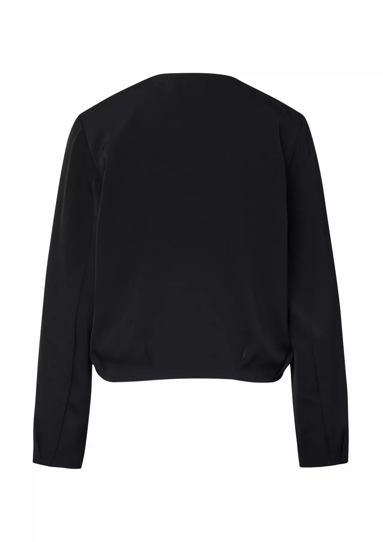 Blouson mit Rundhalsausschnitt - 9999-GREY/BLACK - Schwarz