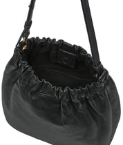 Schultertasche RUFFLE HOBO M - 9999-GREY/BLACK - Schwarz