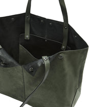 Shopper aus Wildleder - 7941-GREEN