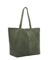 Shopper aus Wildleder - 7941-GREEN