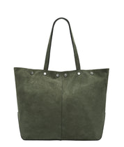 Shopper aus Wildleder - 7941-GREEN
