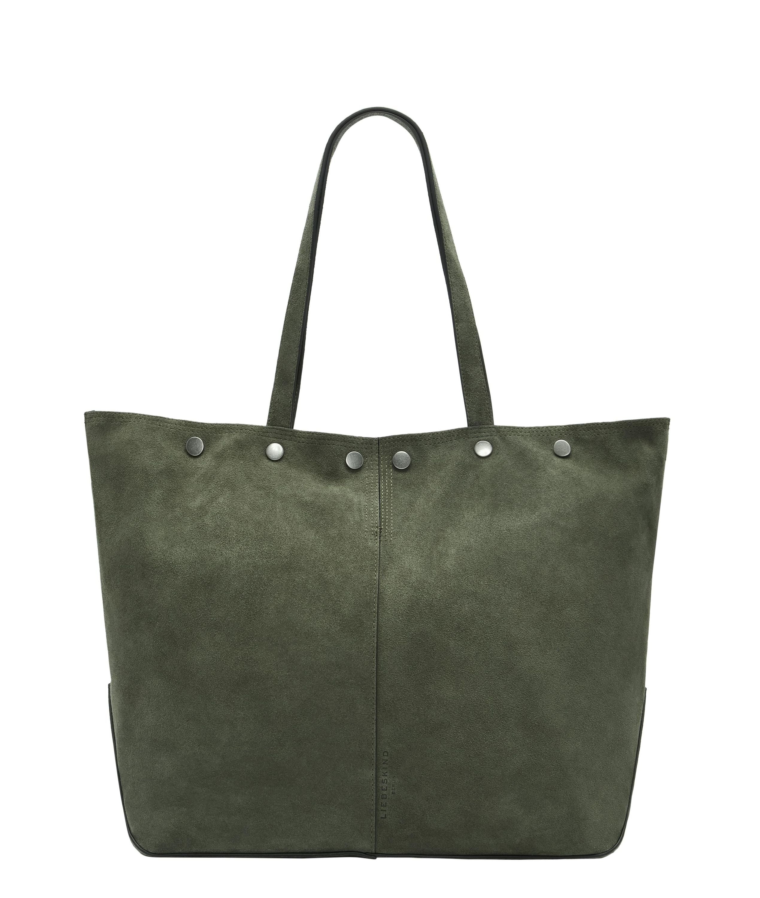 Shopper aus Wildleder - 7941-GREEN