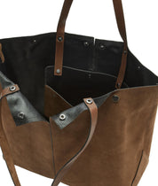 Shopper aus Wildleder - 8640-BROWN - Braun