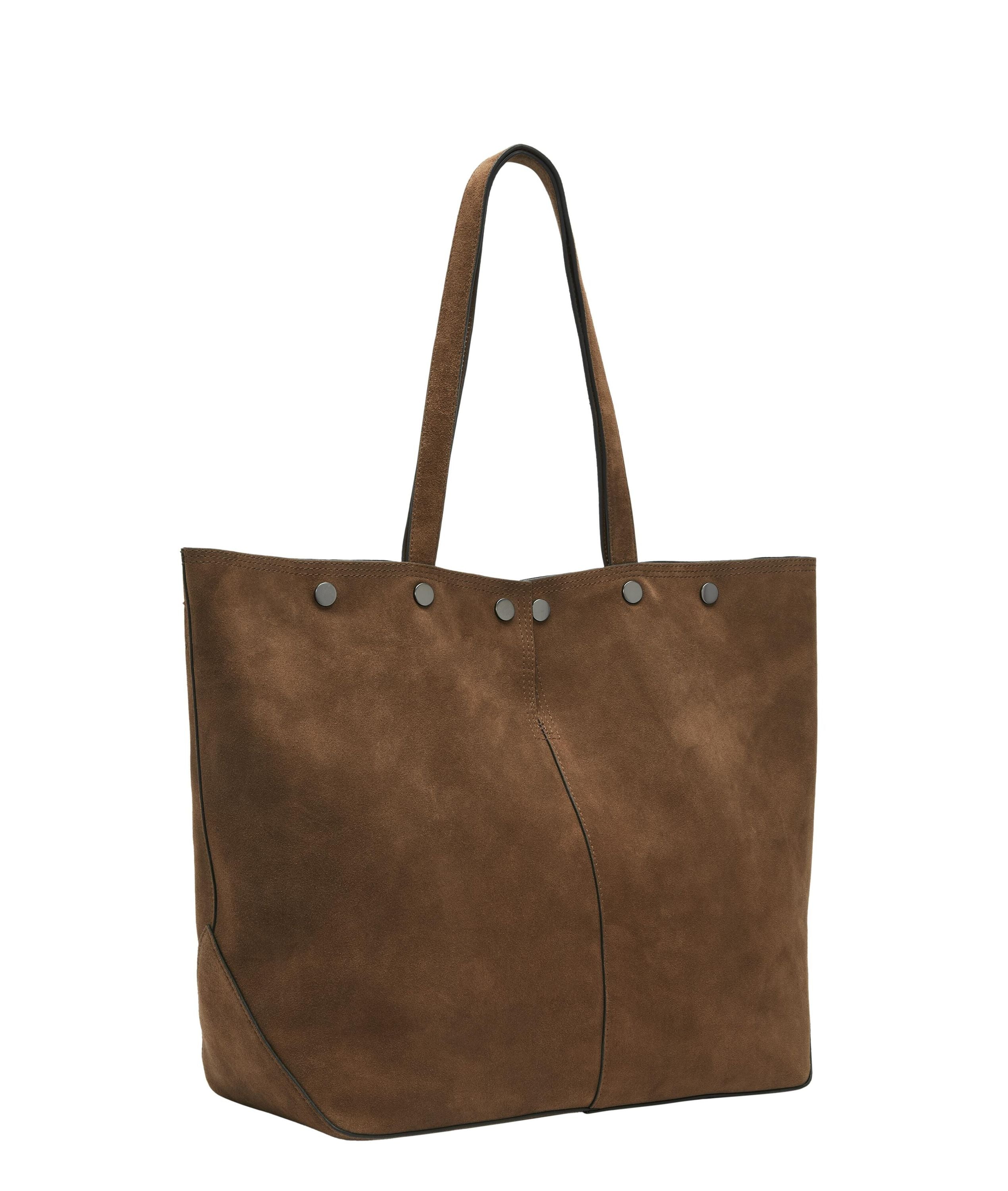 Shopper aus Wildleder - 8640-BROWN - Braun