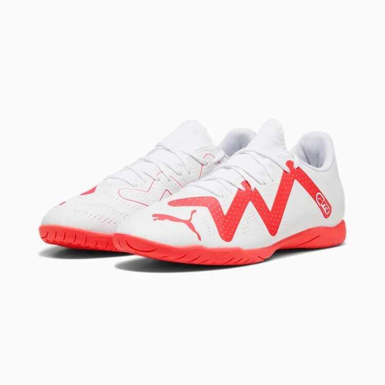 Fußballschuhe Future Play IT - 001-PUMA WHITE-FIRE ORCHID - Weiß | Rot