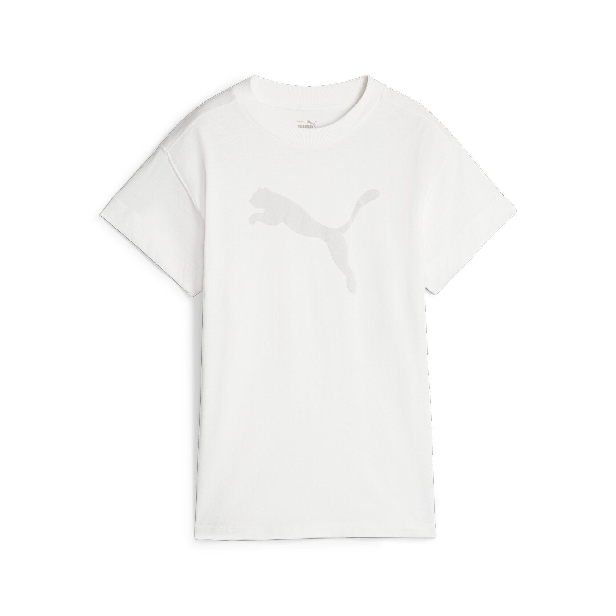 T-Shirt mit Logoprint - 002-PUMA WHITE - Weiß