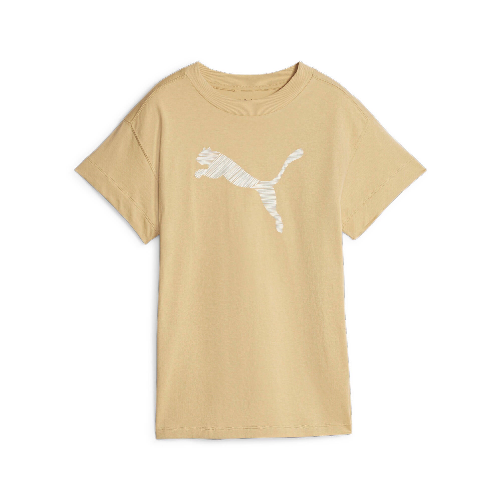 T-Shirt mit Logoprint - 084-SAND DUNE - Beige