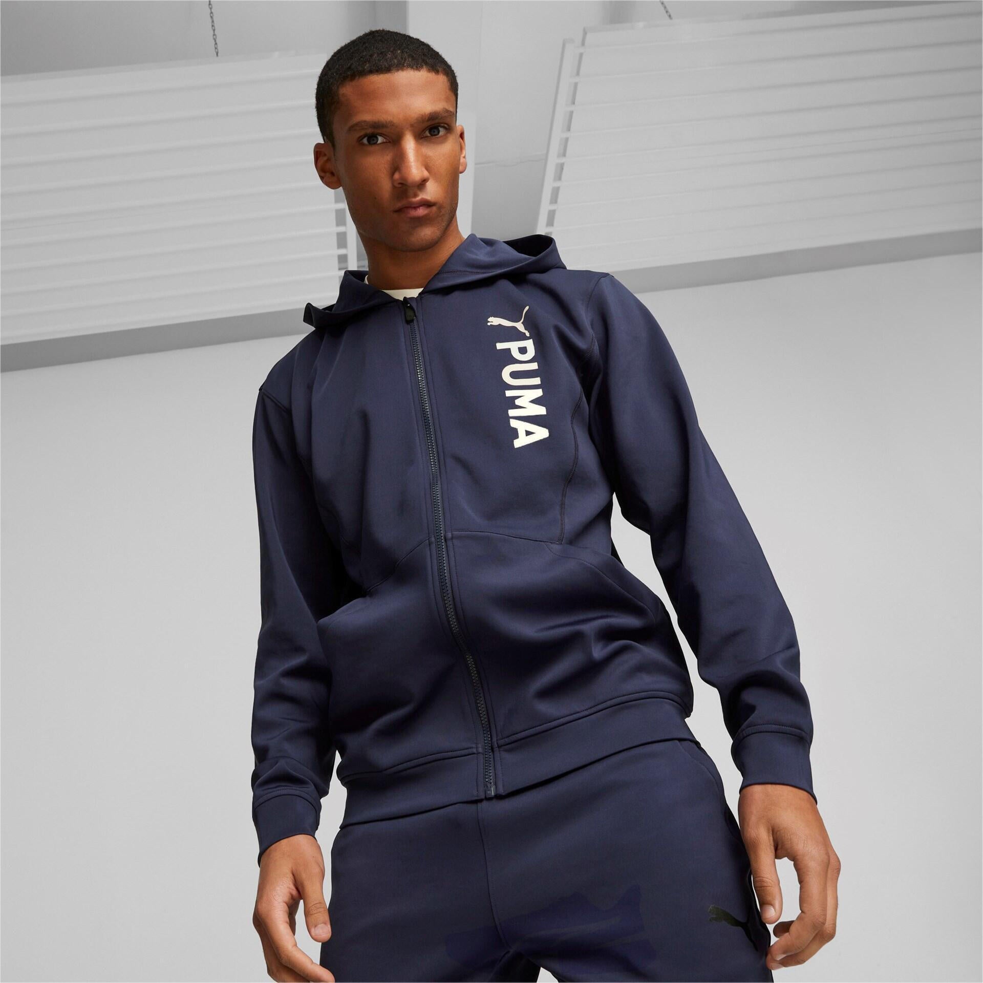 Funktionsjacke mit Logo - 006-PUMA NAVY - Blau