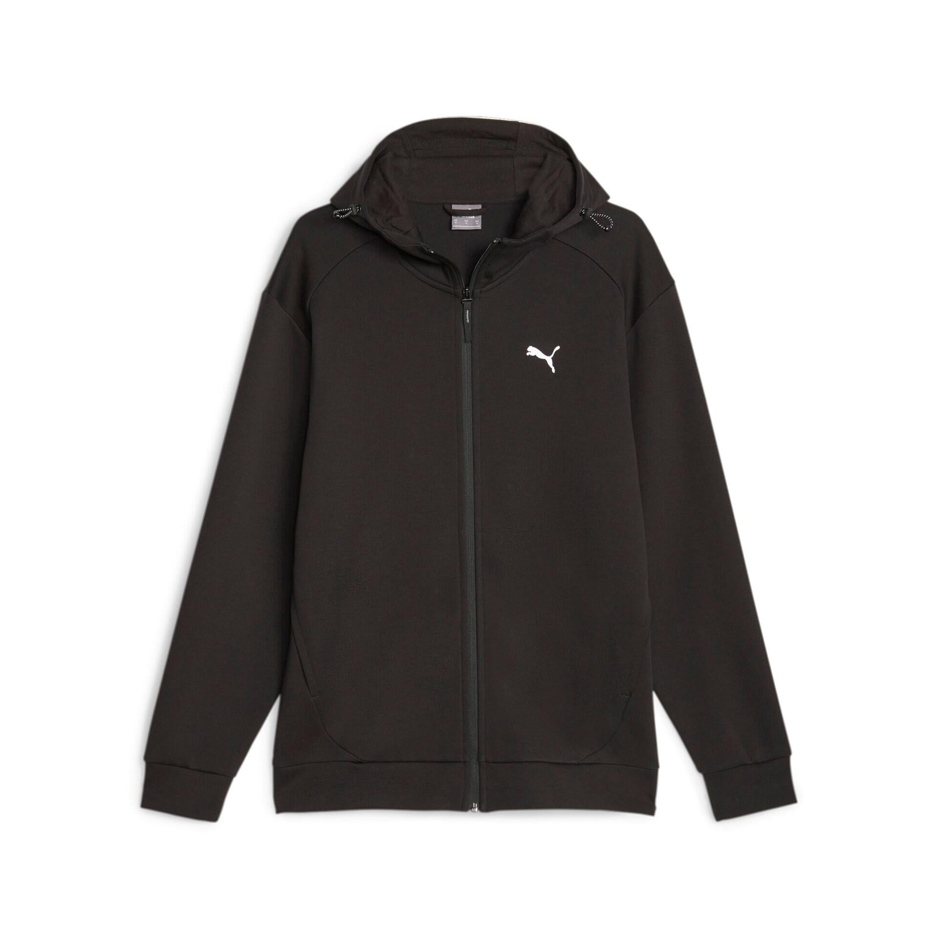 Sweatshirtjacke aus Baumwolle - 001-PUMA BLACK - Schwarz